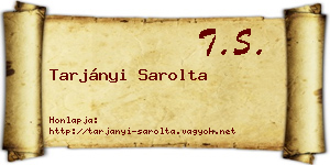 Tarjányi Sarolta névjegykártya