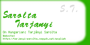 sarolta tarjanyi business card