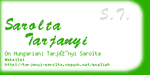 sarolta tarjanyi business card